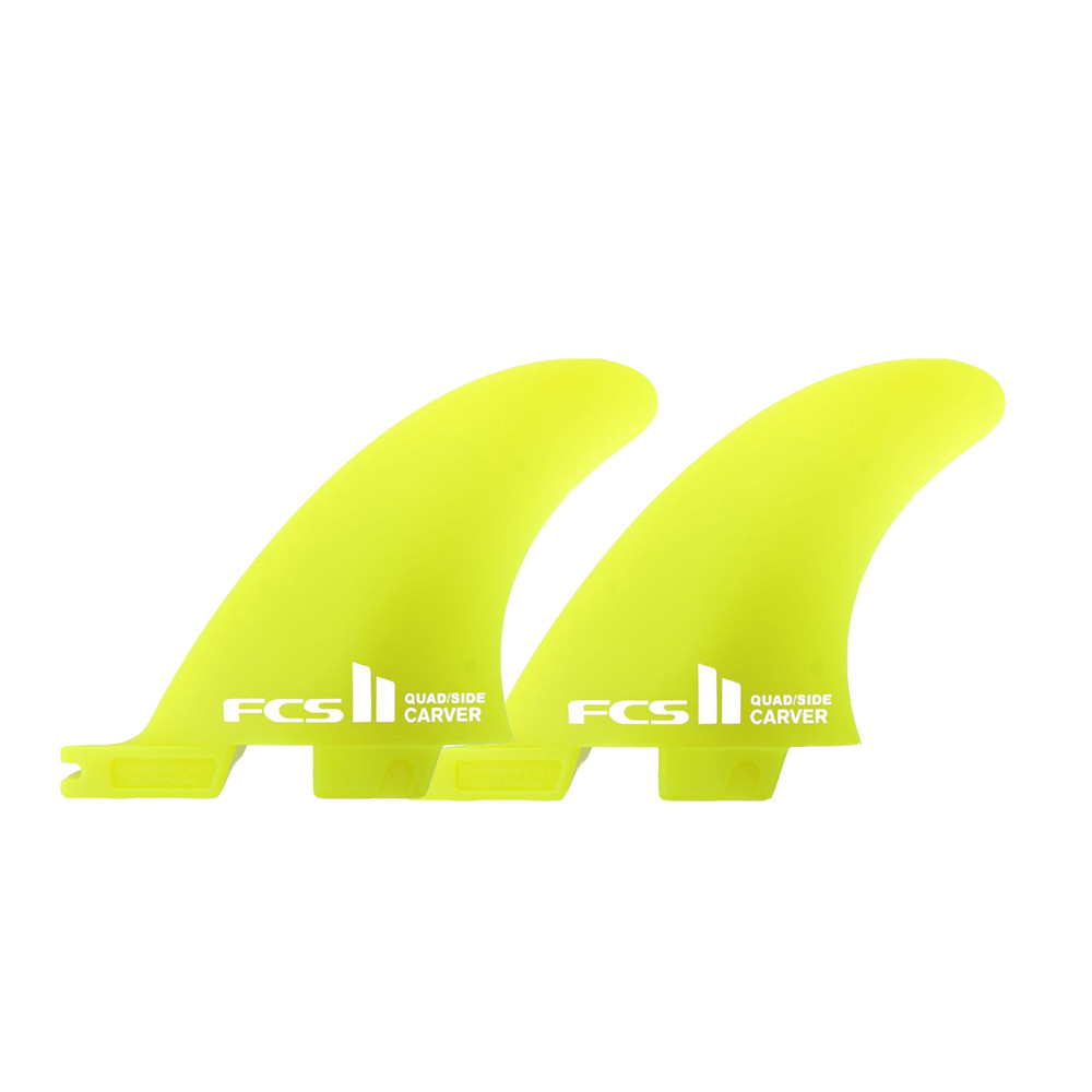 FCS II Carver Neo Glass Quad Rear Side Byte Fin Small Yellow 